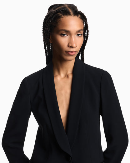 Emporio Armani Satin blazer in a single-breasted cut with pockets Essential