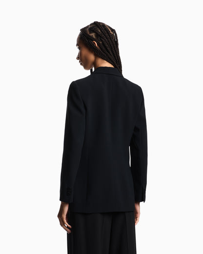 Emporio Armani Single-breasted blazer in envers satin