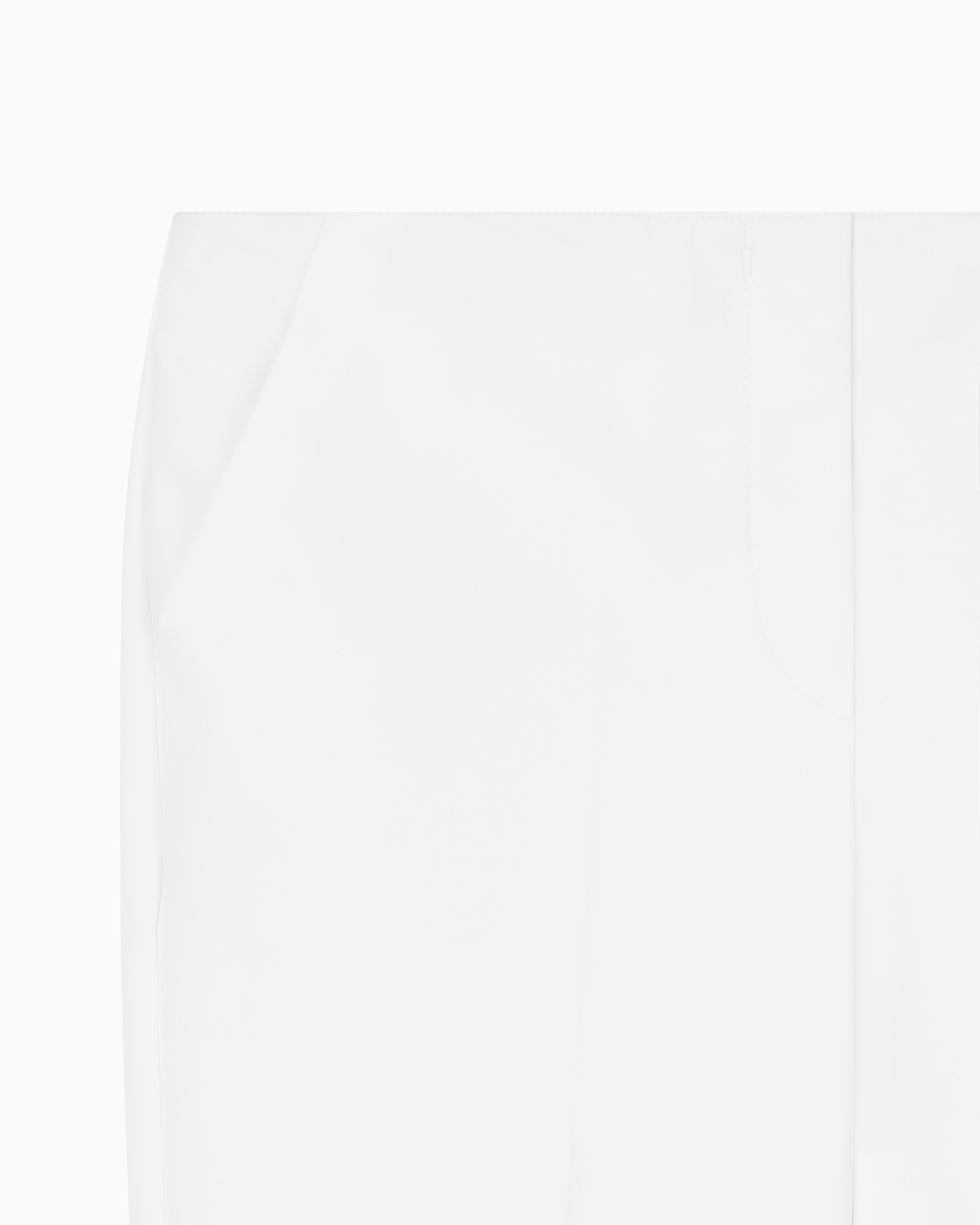 Emporio Armani High-waisted trousers in stretch cotton gabardine Essential
