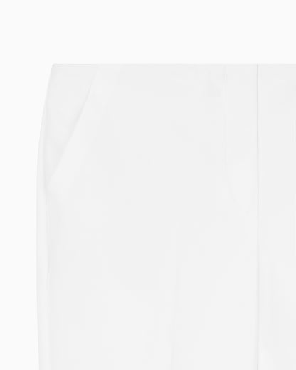 Emporio Armani High-waisted trousers in stretch cotton gabardine Essential