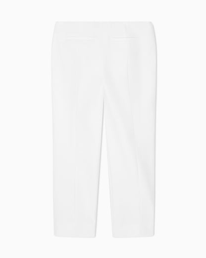 Emporio Armani High-waisted trousers in stretch cotton gabardine Essential