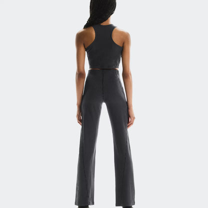 On All-Day Ribbed Pants Black | Rock (Women'S)