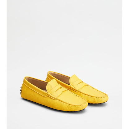 Tods Gommino Driving Shoes In Leather Yellow Mens