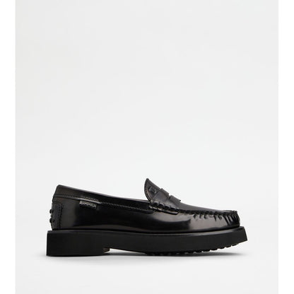 Tods Loafers In Leather Black Mens