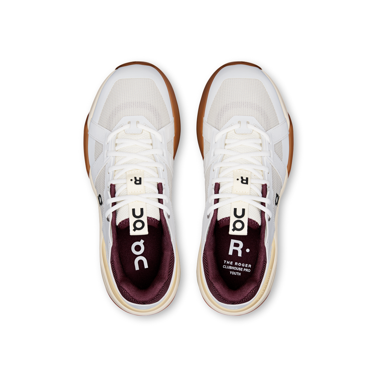 On The Roger Clubhouse Pro White Maroon Kids