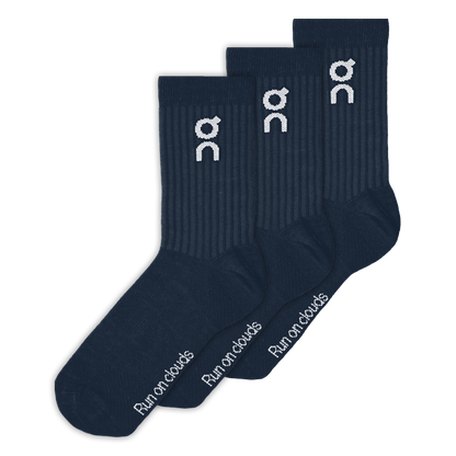 On Logo Sock High 3P Navy