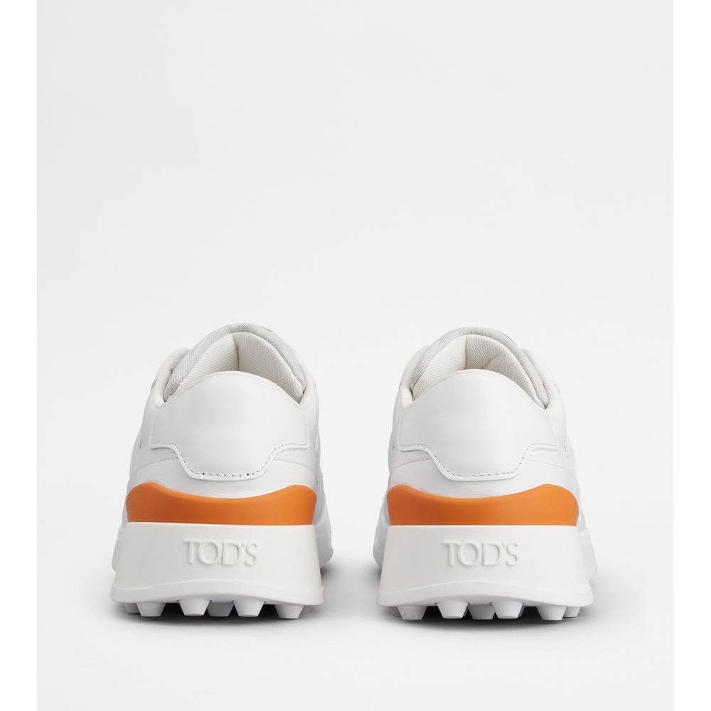 Tods Sneakers In Leather White Mens