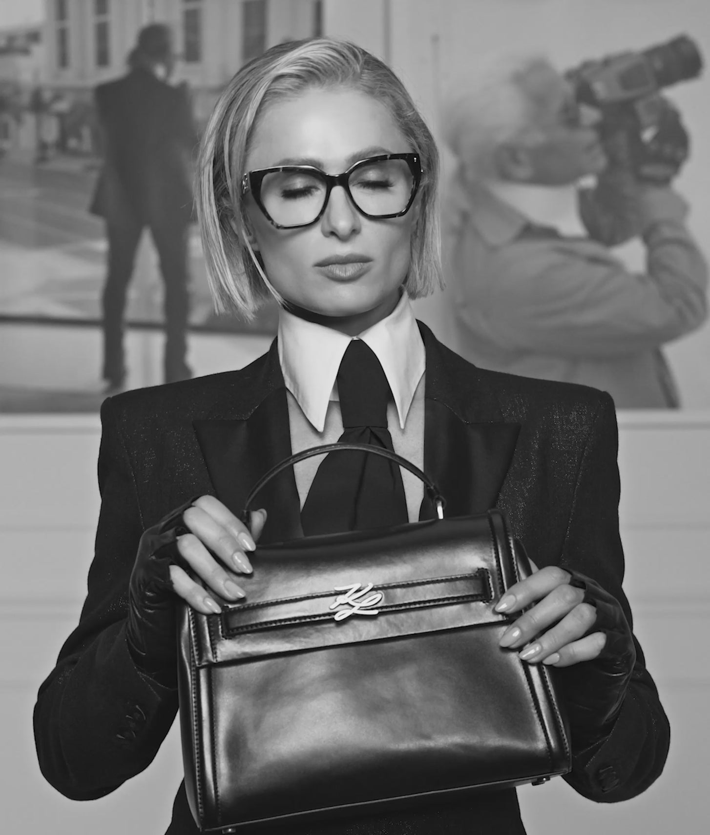 KarlLagerfeld Kautograph Top Handle Bag Black/Gold