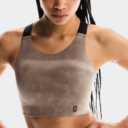 On Performance Bra Aop Cinder | Black (Women'S)