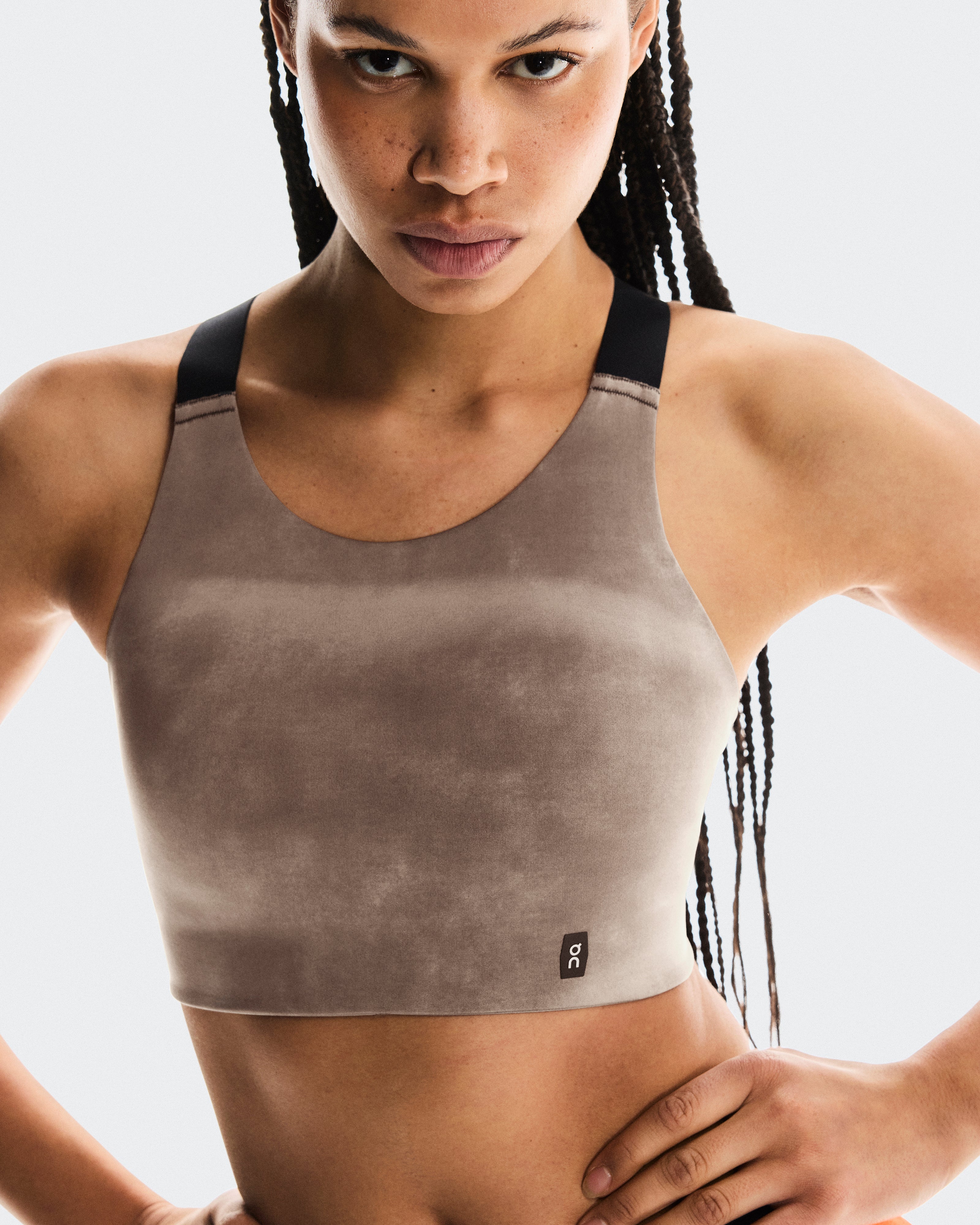 On Performance Bra Aop Cinder | Black (Women'S)