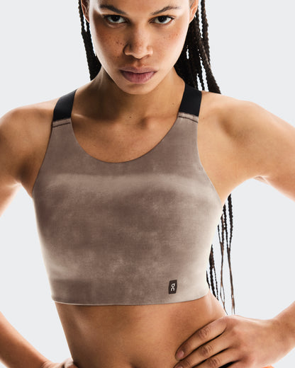 On Performance Bra Aop Cinder | Black (Women'S)