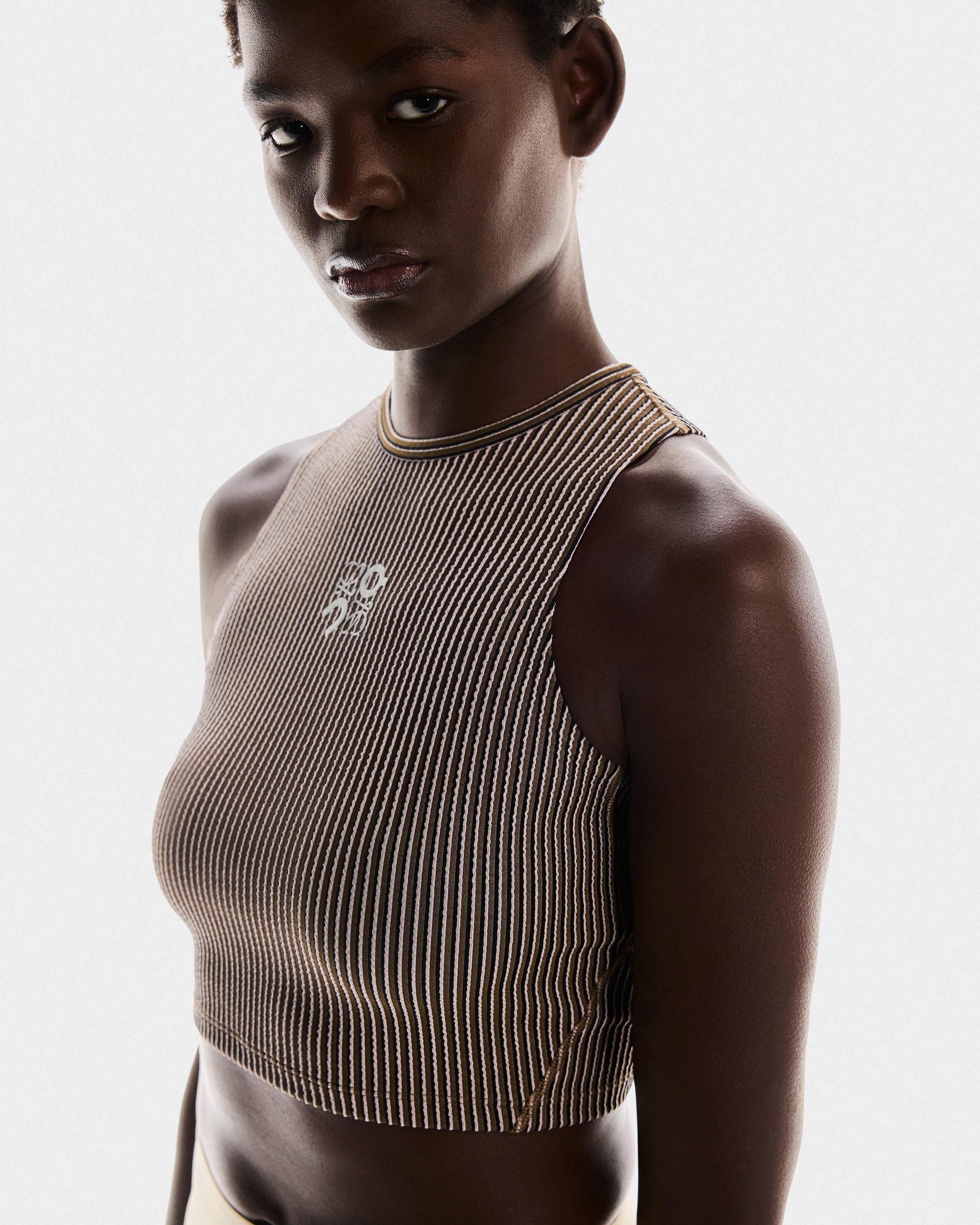 On Ribbed Tank Top Loewe Brown | Pink (Women'S)