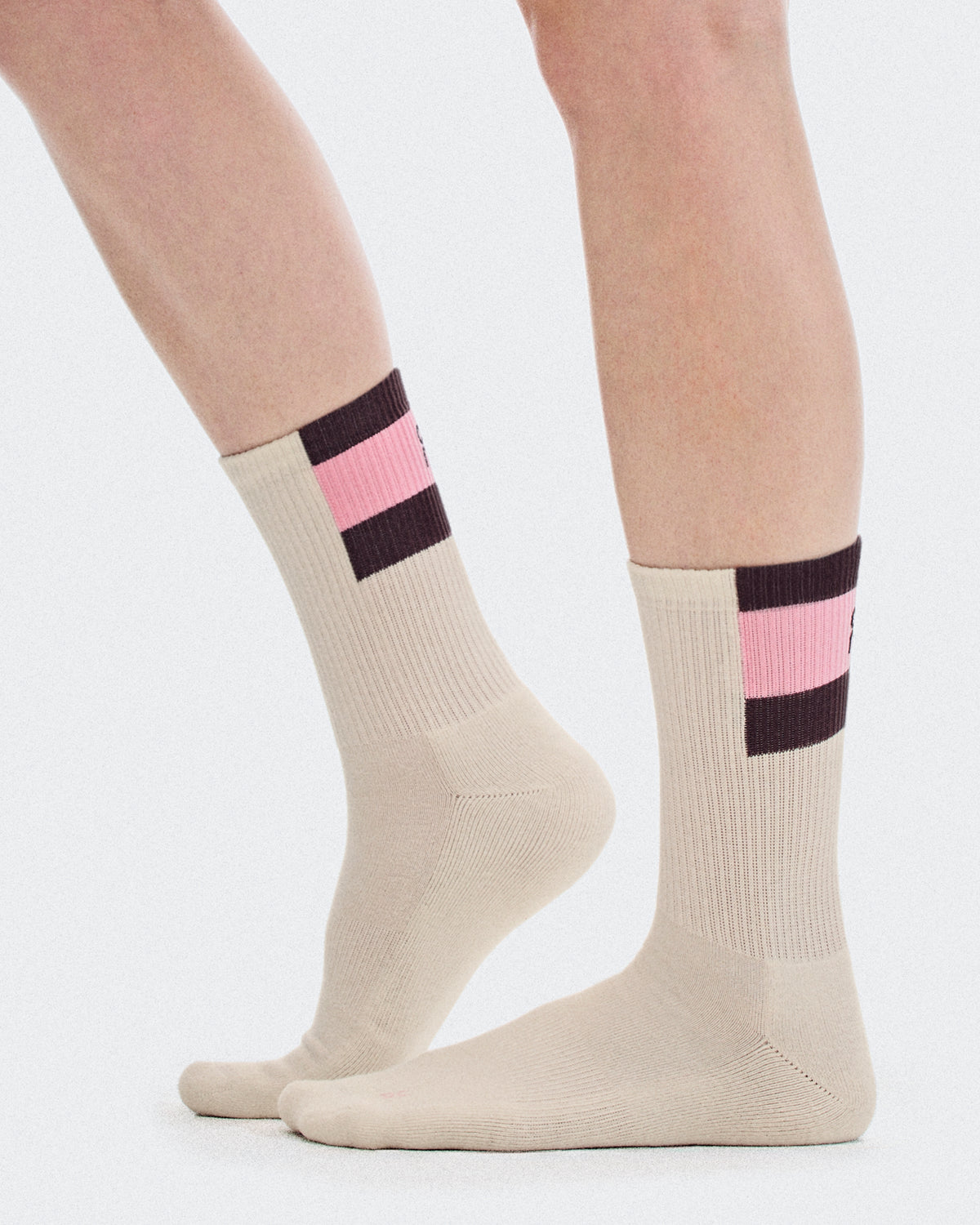 On Courtside Sock High 2P Ivory | Mulberry