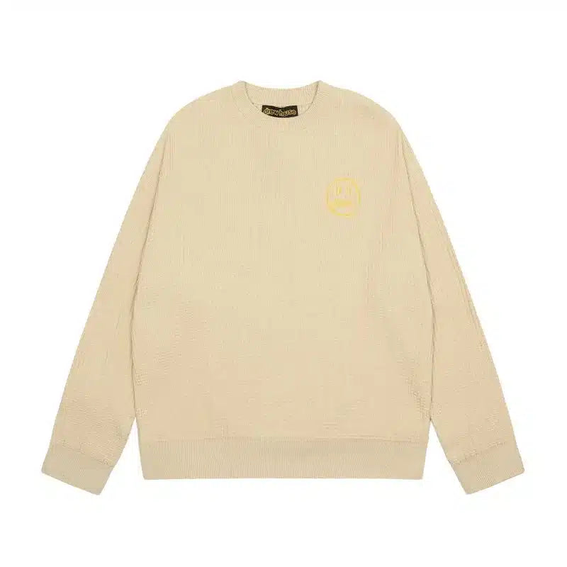 Drew Wavy Striped Knit Sweater Apricot Dr37