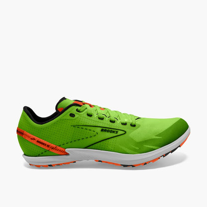 Brooks Draft XC Spikeless Green Gecko/Red Orange/White