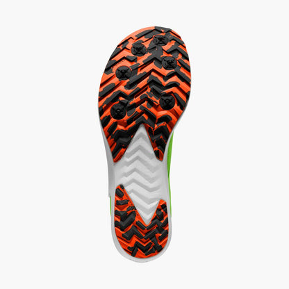 Brooks Draft XC Spikeless Green Gecko/Red Orange/White