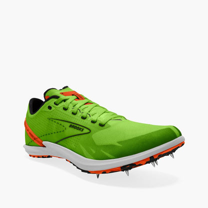 Brooks Draft XC Green Gecko/Red Orange/White