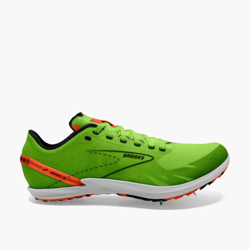 Brooks Draft XC Green Gecko/Red Orange/White