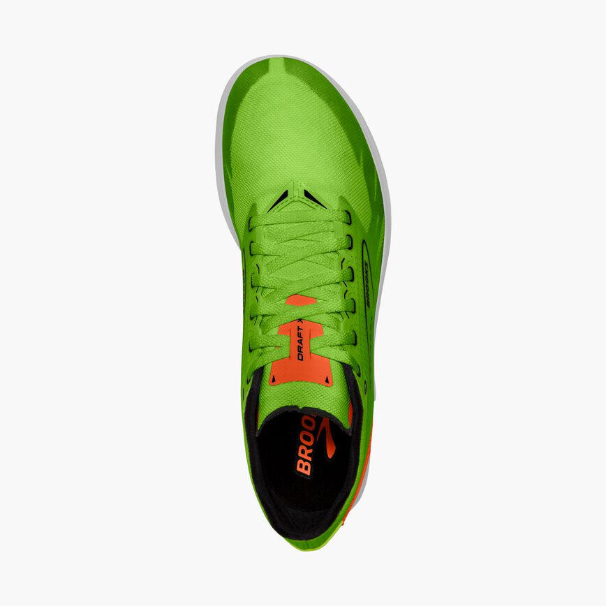 Brooks Draft XC Green Gecko/Red Orange/White