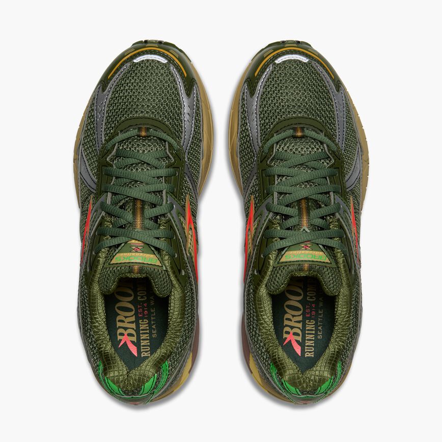 Brooks Adrenaline GTS 10 Bronze Green/Raffia/Coral
