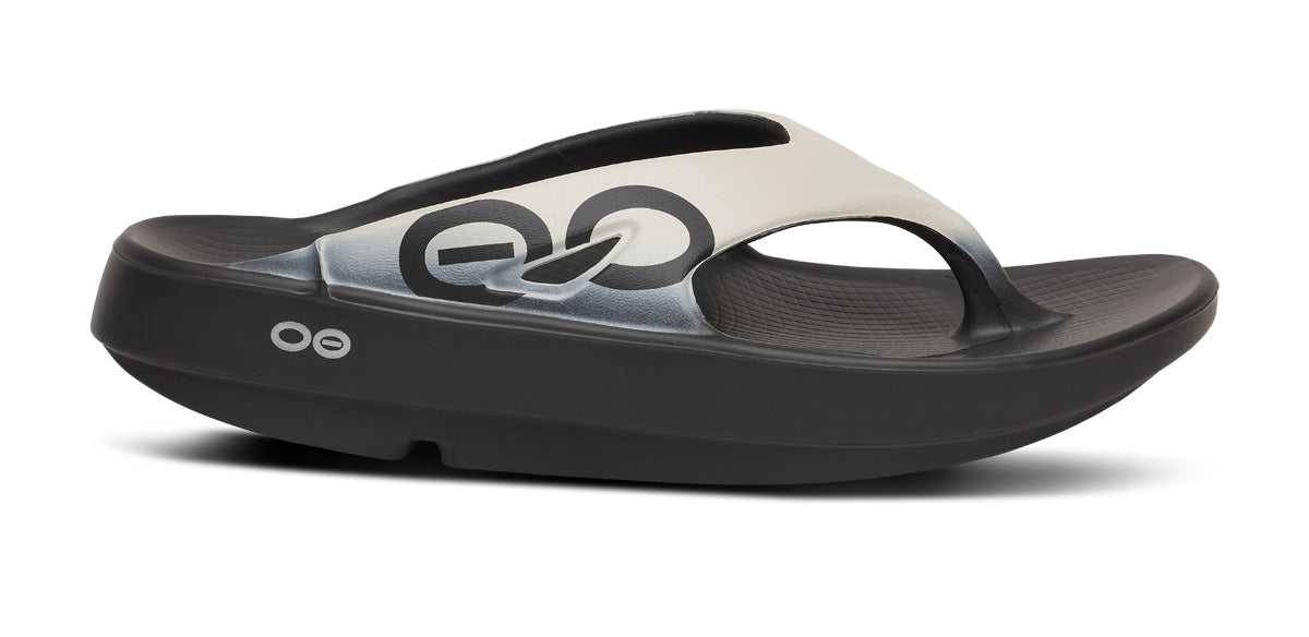 Oofos Women's Sport Slide Black & Chalk