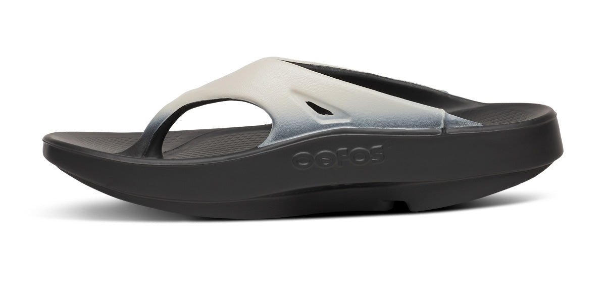 Oofos Men's Sport Sandal Black & Chalk