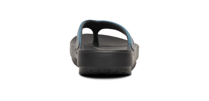Oofos Men's Sport Sandal Black & Ocean Blue