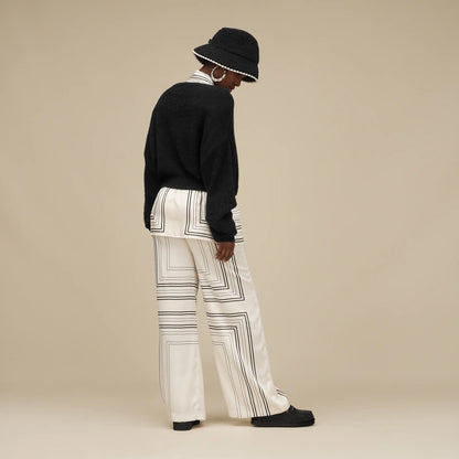 Ugg Uggfluff Scalloped Hat Black