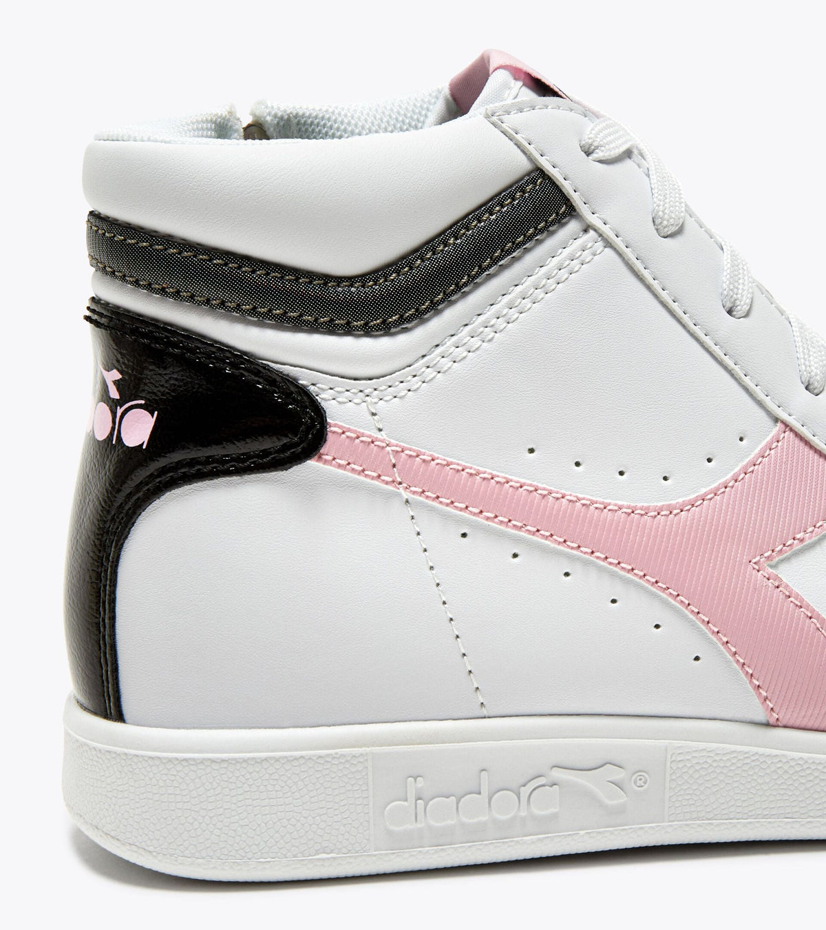 Diadora Game P High Girl Gs White/Black/Pink Lady