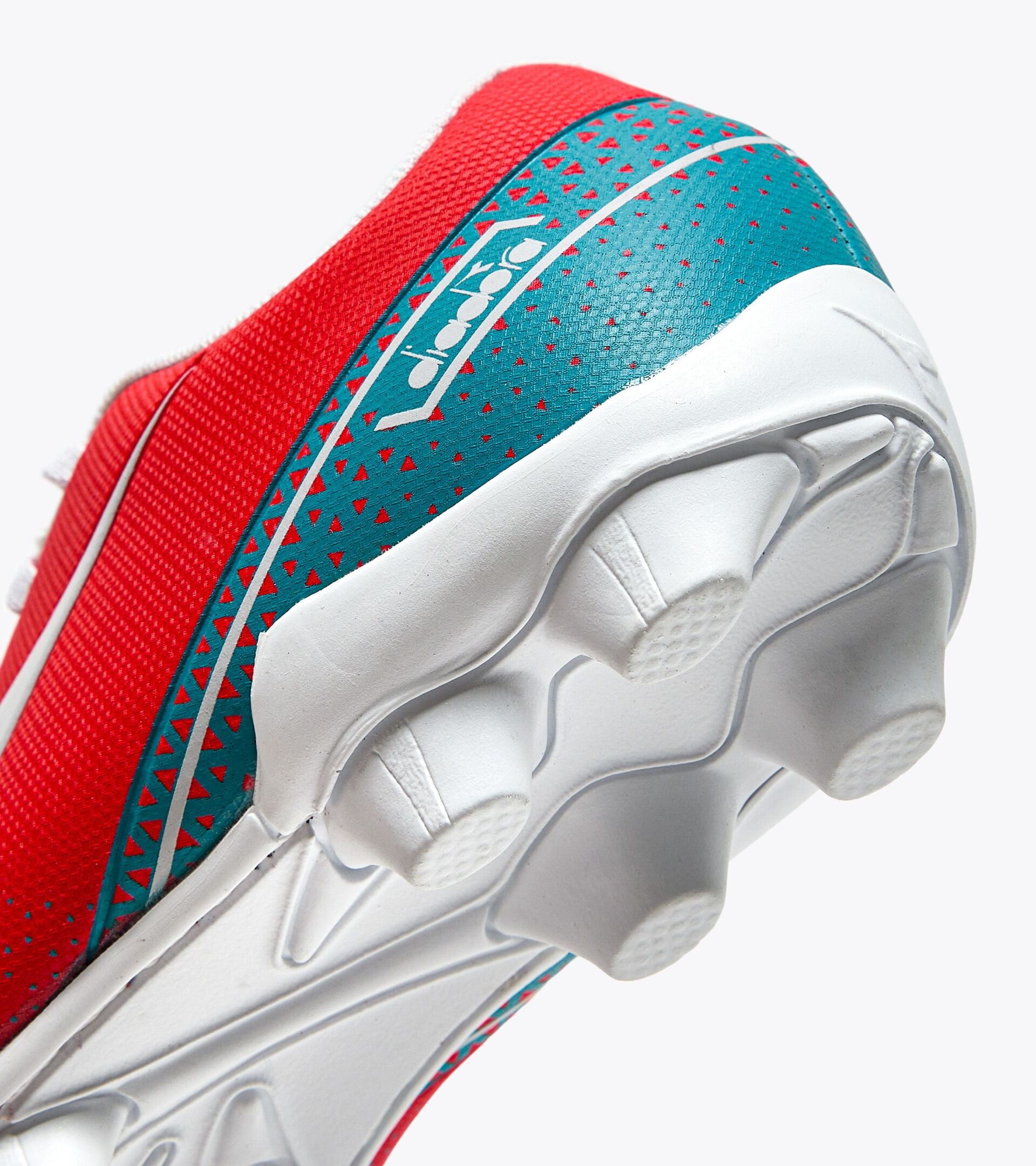 Diadora Pichichi 6 Md Jr Fluo Red/Vapor Blue/Tile Blue