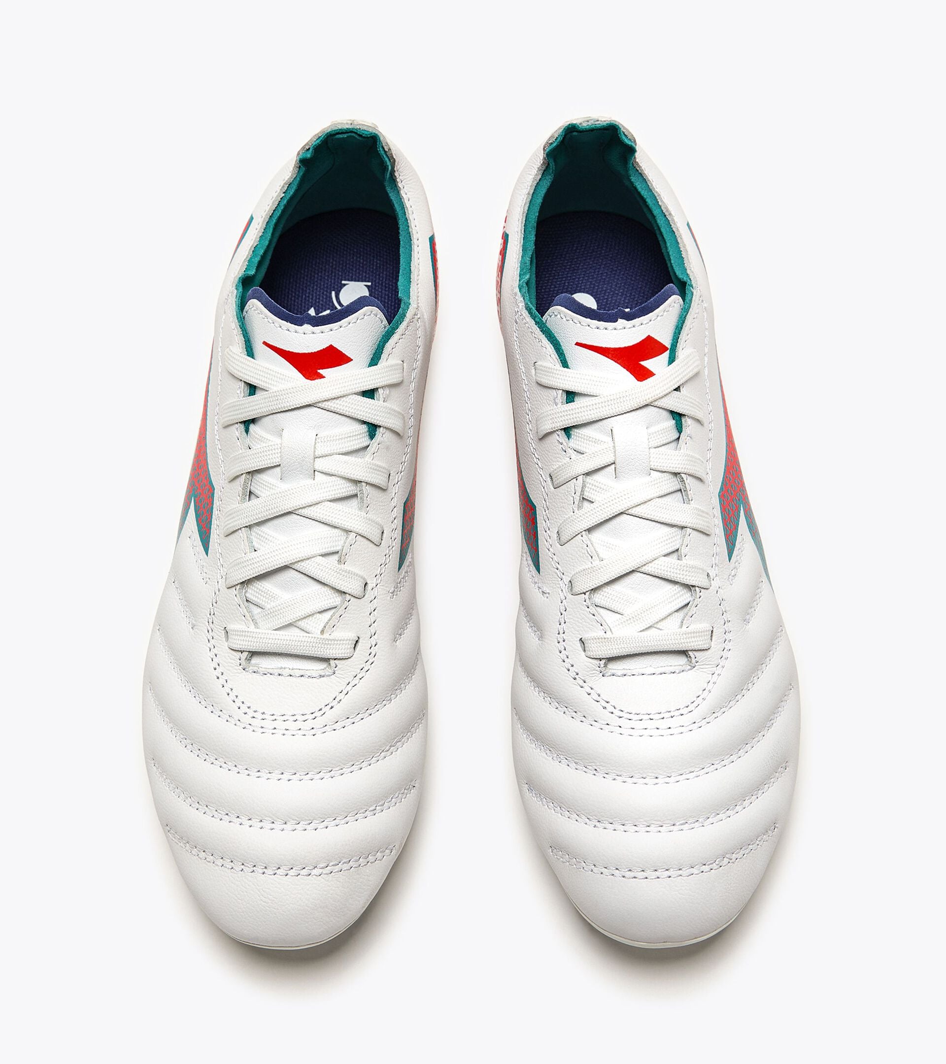 Diadora Brasil Elite Gr Lt W Lp12 Wht/Tile Blue/Fluo Red