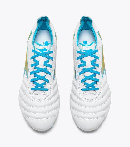 Diadora Brasil Elite Gr Lt W Lp12 White/Blue Fluo/Rich Gold