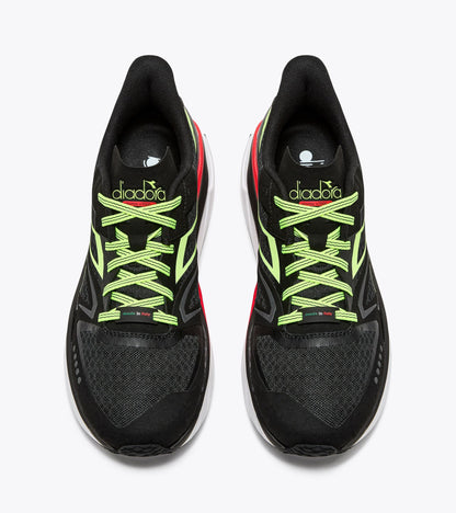 Diadora Atomo V7000-2 Black/Yellow Fluo (C0871)