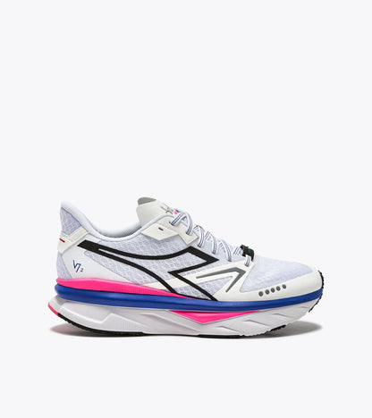 Diadora Atomo V7000-2 White/Surf The Web/Pink Fluo