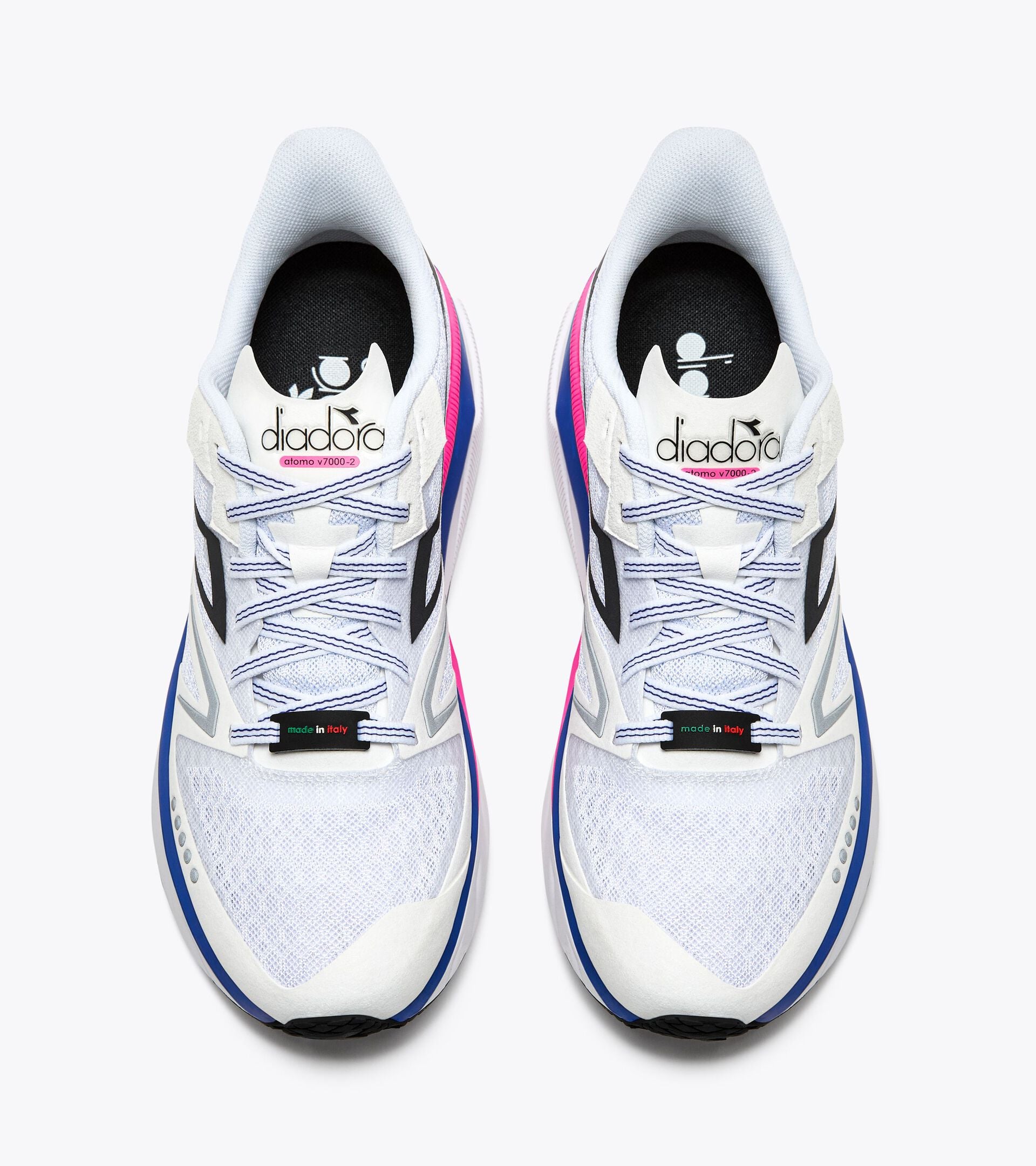 Diadora Atomo V7000-2 White/Surf The Web/Pink Fluo