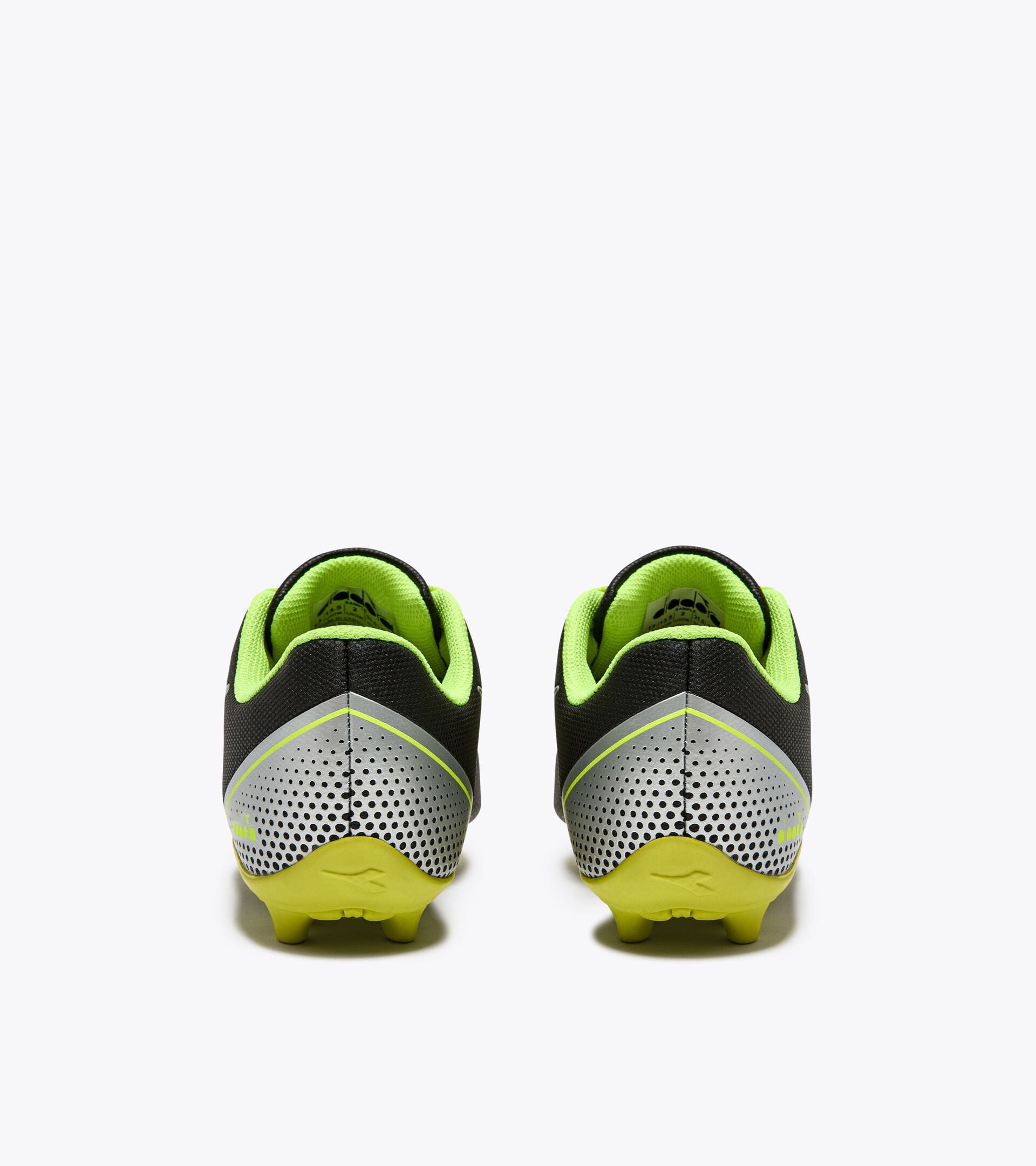 Diadora Pichichi 7 Md Jr Black/Yellow Fl Dd/Silver Dd