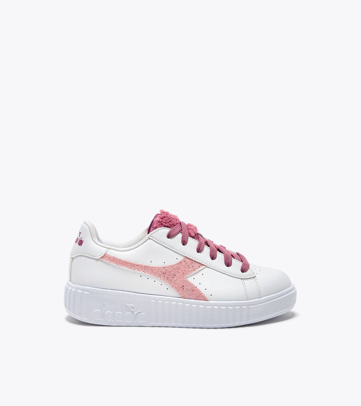 Diadora Game Step P Gs Fluffy White/Red Violet