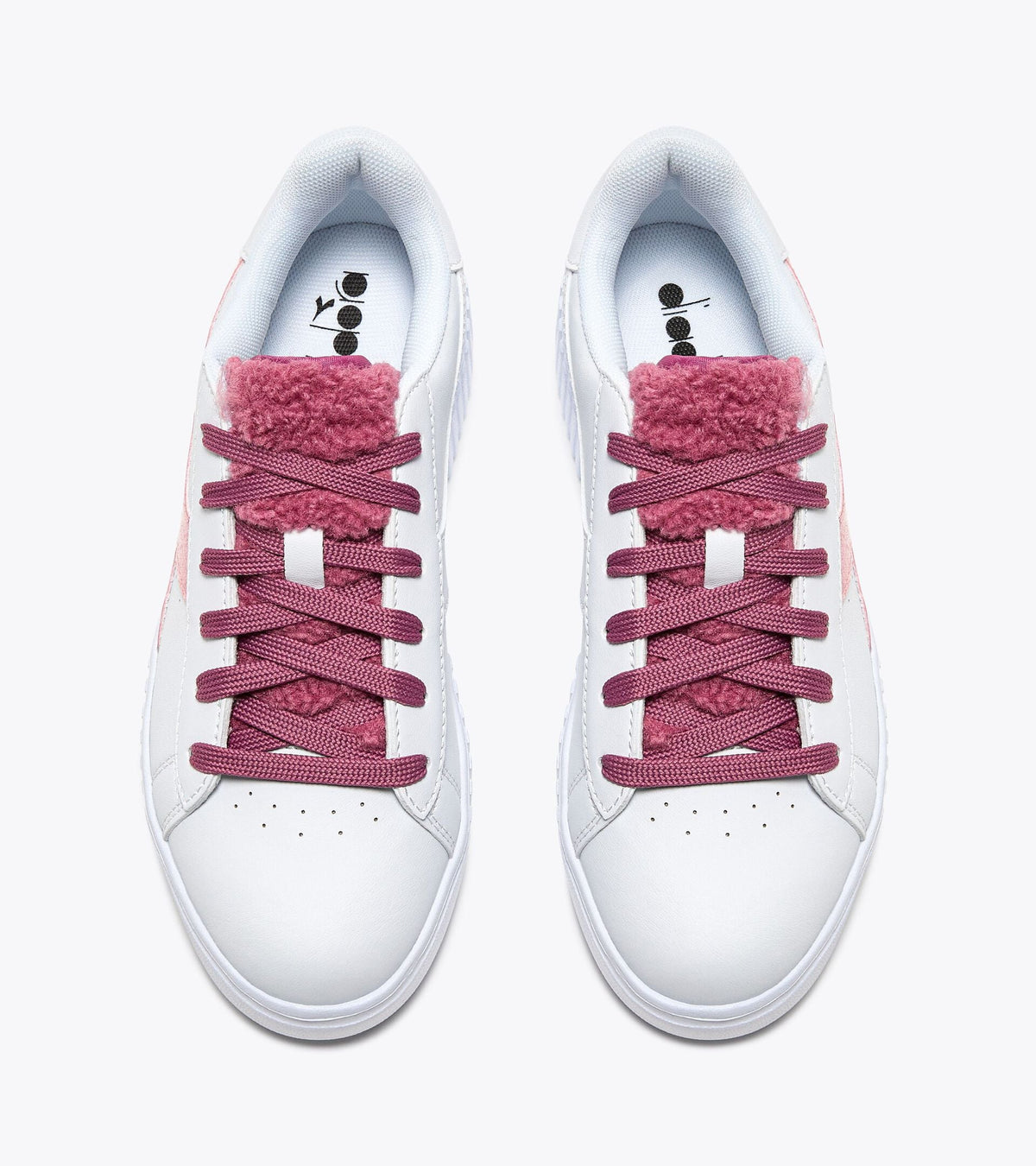 Diadora Game Step P Gs Fluffy White/Red Violet