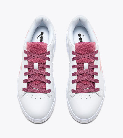 Diadora Game Step P Gs Fluffy White/Red Violet