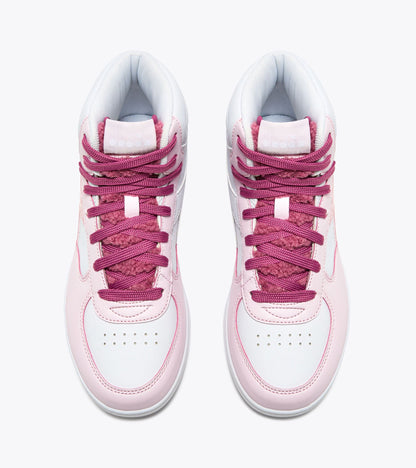 Diadora Raptor Mid Girl Fluffy Gs White/Red Violet
