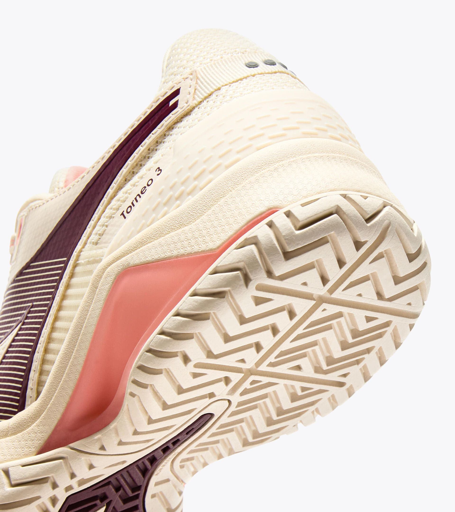 Diadora Blushield Torneo 3 W Ag Whisper Wh/Maroon Ban/Des Flwr