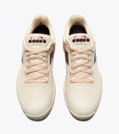 Diadora Blushield Torneo 3 W Clay Whisper Wh/Maroon Ban/Des Flwr