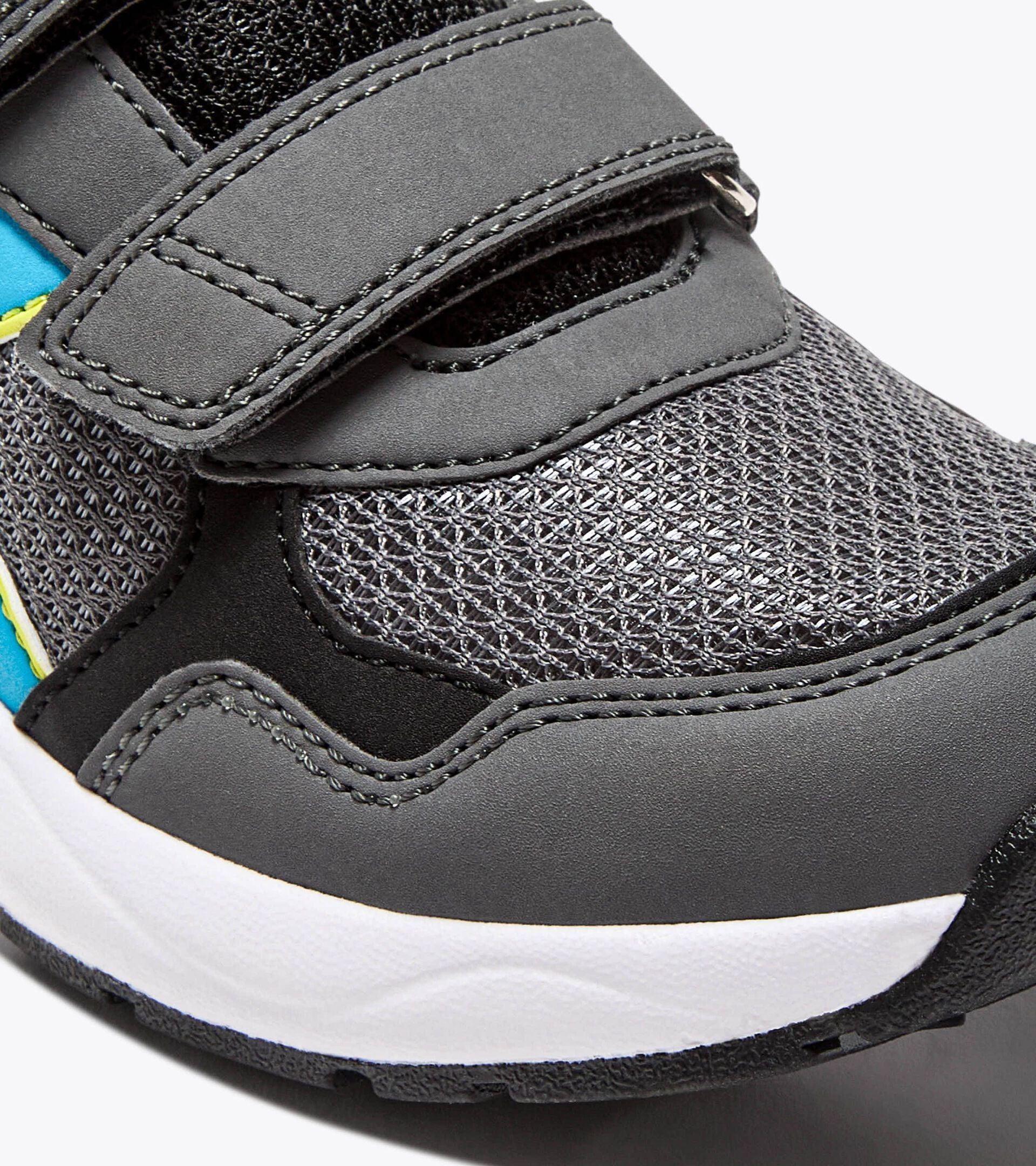Diadora Falcon 5 Jr V Steel Gray /Blue Fluo