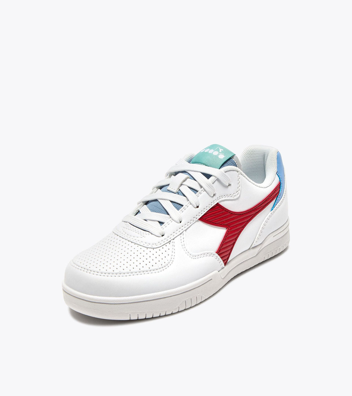 Diadora Raptor Low Stripe Gs White/Salsa/Coronet Blue