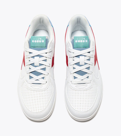 Diadora Raptor Low Stripe Gs White/Salsa/Coronet Blue