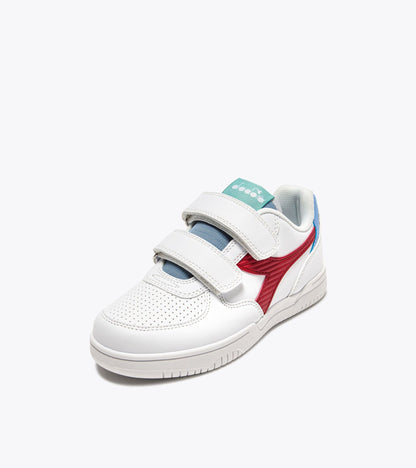 Diadora Raptor Low Stripe Ps White/Salsa/Coronet Blue