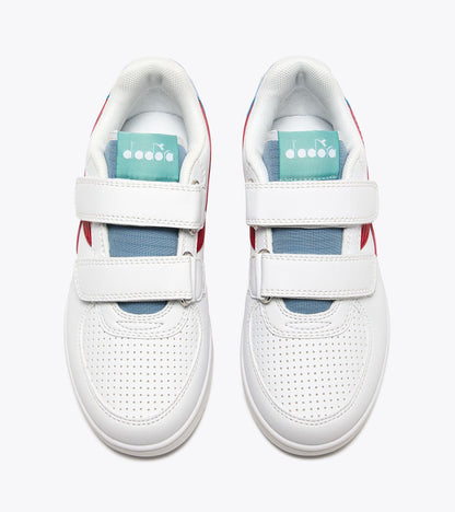 Diadora Raptor Low Stripe Ps White/Salsa/Coronet Blue