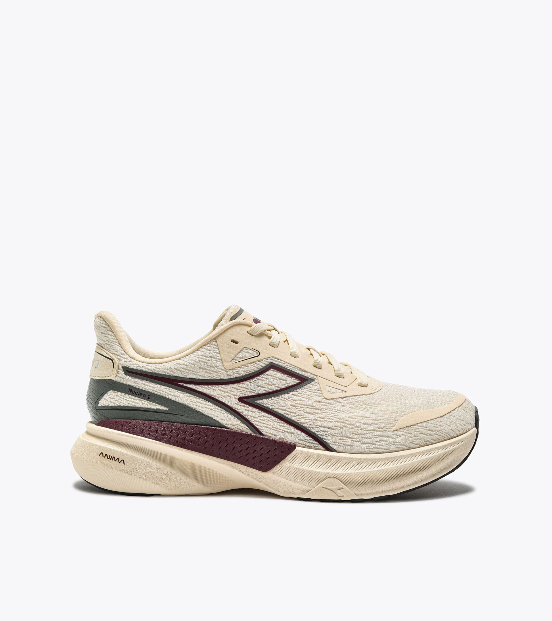 Diadora Nucleo 2 Whisper White/Maroon Banner