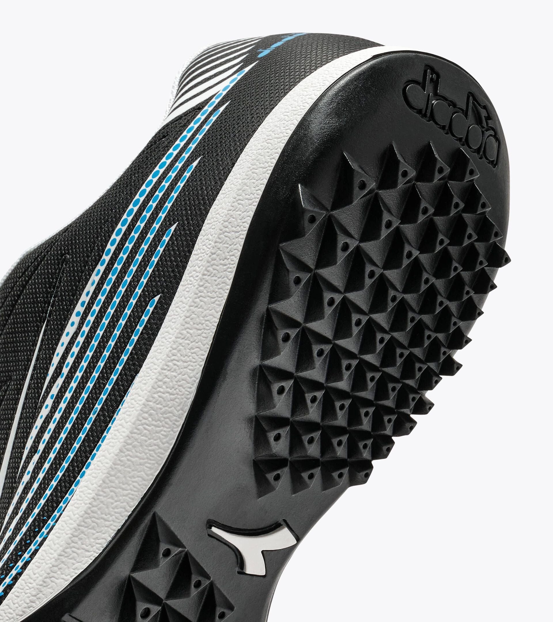 Diadora Pichichi 8 Tfr Black/White/Blue Fluo