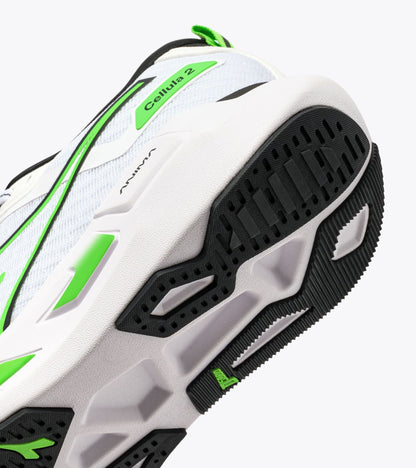 Diadora Cellula 2 White/Black/Green Fl